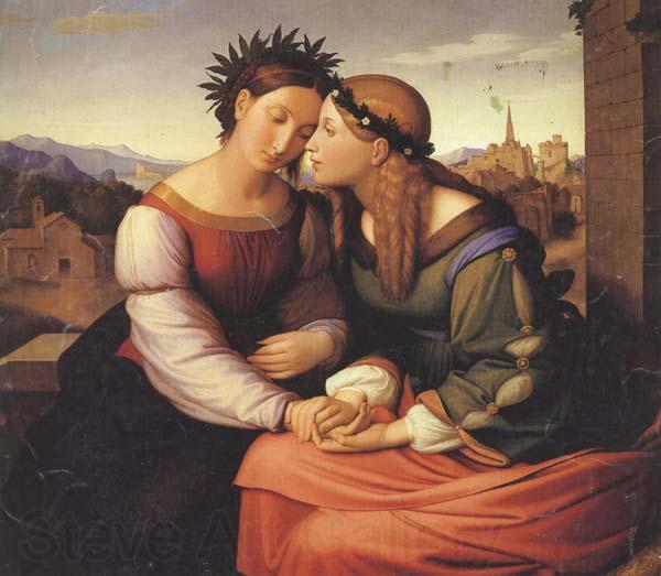 Friedrich overbeck Italia and Germania (mk45) Germany oil painting art